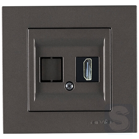 Розетка HDMI Arvia Electric KAREN Антрацит (20 06 2000 250)